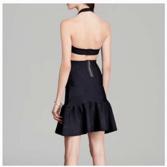 GUESS Sweater Mirage Cut Out Bandage Dress - New Women | Color: Black - Picture 3 of 10